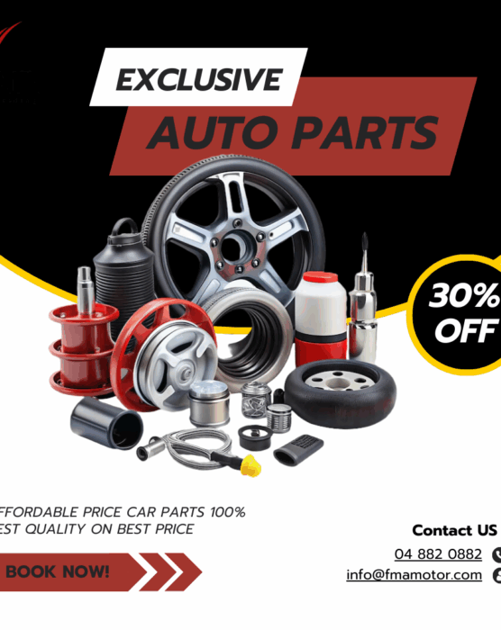 Black and White Illustrated Car Parts Retail Instagram Post